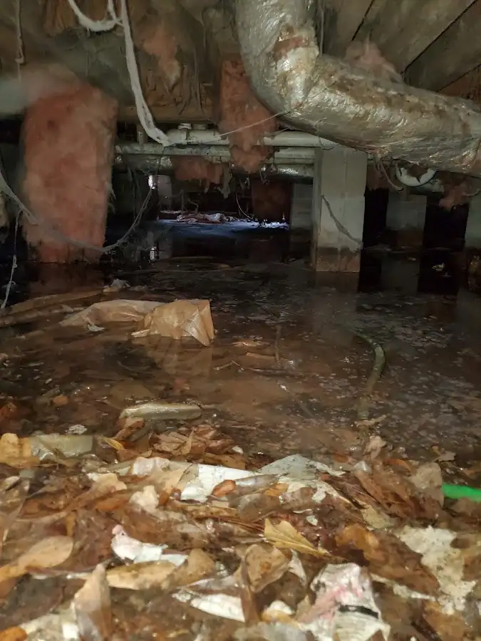 Crawl space flood assessment for Commercial Water Damage Restoration in Waller